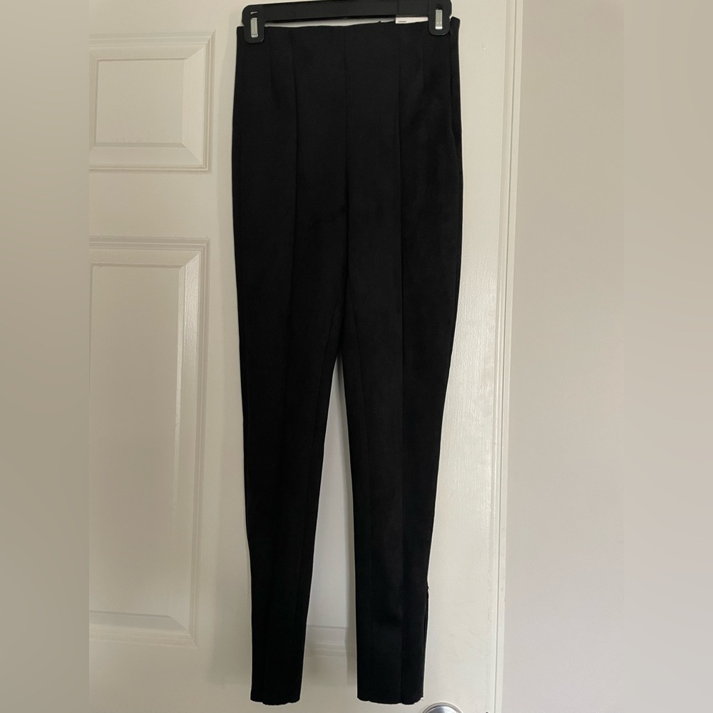 Zara suede high rise leggings
